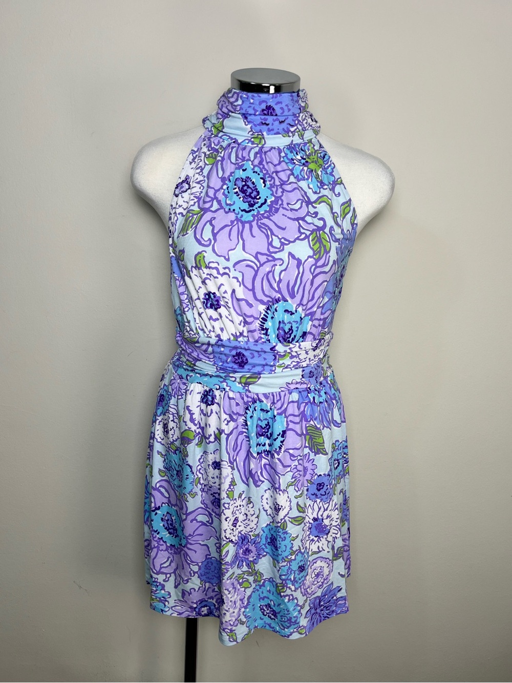 Lilly Pulitzer Wyota Skirted Romper Let It Gogh Floral Halter NWT Size S - Picture 2 of 8